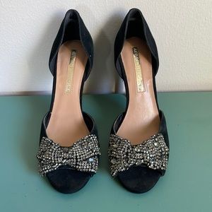 Audrey Brooke open toe jewelled heels
